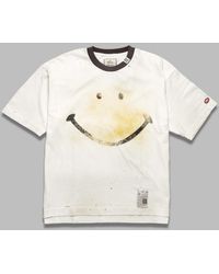 Maison Mihara Yasuhiro - Smily Face Printed Distressed Tee - Lyst