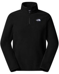 The North Face - Sudadera Deporte Hombre Nf0A8D0Q M Glcr Flc 1/4 Zip Jk31 Negro - Lyst