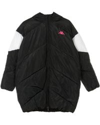 Kappa - Authentiek 90 Bartes Lang Donsjack Zwart/Wit/Fuchsia - Lyst