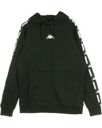 Kappa - Authentieke La Dawaz Herenhoodie Zwart/Zwart - Lyst