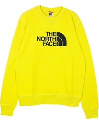 The North Face - Drew Peak Crew Light Sudadera Con Cuello Redondo Para Hombre Verde Citronela - Lyst