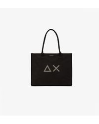 Sun 68 - Sac A Provisions Femme Grand Cali En Toile De Coton Noir - Lyst