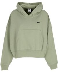 Nike - Leichtes Damen-Sweatshirt Mit Kapuze W Sportswear Jersey, Ubergrober Pullover-Hoodie, Olgrun/Schwarz - Lyst