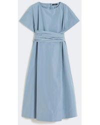 Max Mara - Blauwe Vrouw Vazed Jurk - Lyst