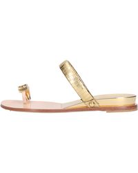 Casadei - Sandalias Doradas - Lyst