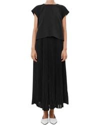 MEIMEIJ - Robe Manches Longues Pour Femme Avec Jupe Plissee - Lyst