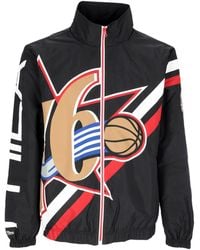 Mitchell &amp; Ness - Windjack Voor Nba Exploded Logo Opwarmjack Hardwood Classics Phi76E Zwart - Lyst