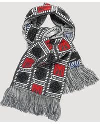 Aries Arsenal Bust Logo Scarf in White for Men | Lyst