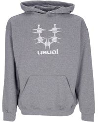 USUAL - Lightweight Hooded Sweatshirt About Hoodie Heather - Lyst