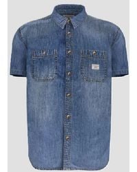 Guess - Hombre Azul Denim Camisa - Lyst