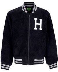 Huf - Herren Sherpa Varsity Jacke Schwarz - Lyst