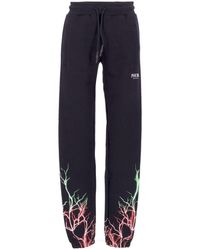 Phobia - Leichte Herren-Trainingshose Lightning Pants Schwarz/Rot/Grun - Lyst
