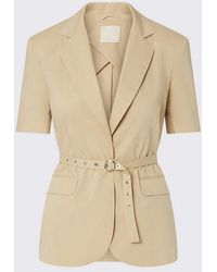 Liu Jo - Jacket With Belt Hood Light - Lyst