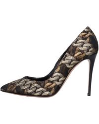 Casadei - Schuhe Mit Goldenem Absatz - Lyst
