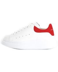 Alexander McQueen - 553770Whgp Oversized Leather Sneakers With Contrasting Logo Print - Lyst
