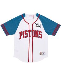 Mitchell &amp; Ness - Button Jacket Nba Practice Day Button Front Jersey Hardwood Classics Detpis - Lyst