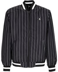 Staple - Bomberjack Krijtstreep Honkbaljack Zwart - Lyst