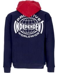 Primitive Skateboarding - Sudadera Con Capucha Para Hombre Global Two Tone Hood X Independent Azul Marino - Lyst