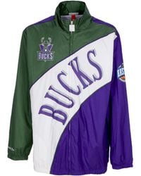 Mitchell &amp; Ness - Herenwindjack Nba Arched Retro Lined Windjack Milbuc Multi/Wit - Lyst
