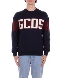 Gcds - Hombre Tejido B2Cm1505Ki4 77 Banda Logo Tripulacion Azul - Lyst
