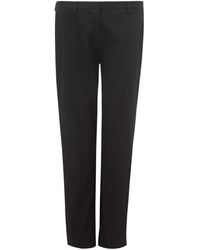 Lardini - Black Cotton Chino Trousers - Lyst