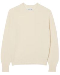 Lacoste - Sweaters Cream - Lyst