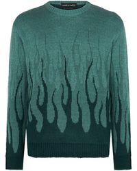 Vision Of Super - Jacquard Flames Jumper Sweater - Lyst