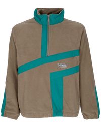 Huf - Herren Range Quarter Zip Polar Fleece Rollkragenpullover Oliv - Lyst
