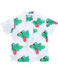 Obey - Frogman Woven Herren Kurzarmhemd Weib Multi - Lyst