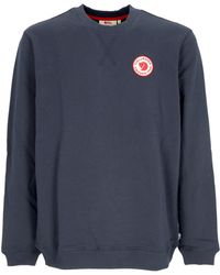 Fjallraven - Sudadera Ligera Con Cuello Redondo Para Hombre Sueter Con Insignia Y Logo 1960 Azul Marino Oscuro - Lyst
