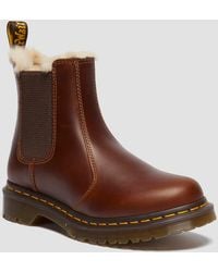 Dr. Martens - Pelle stivaletti chelsea 2976 leonore con rivestimento interno - Lyst