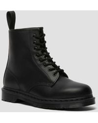 Dr. Martens - 1460 Mono Combat Boots In Black Leather - Lyst