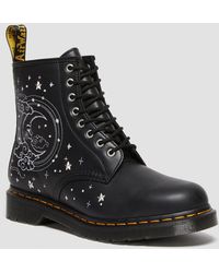 Dr. Martens Boots 1460 cosmic à broderies et à lacets - Noir
