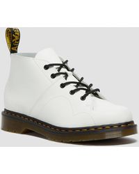 Dr. Martens Leather Church Croc Monkey Boots in Black | Lyst
