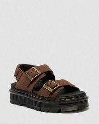 Dr. Martens - Zebzag Nubuck Platform Sandals - Lyst