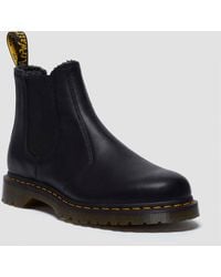 Dr. Martens - 2976 Met Imitatiebont Gevoerde Grizzly Leren Chelsea Schoenen - Lyst