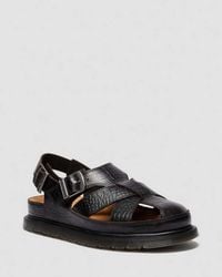 Dr. Martens - Fisherman Crocodile Analine Leder Sandalen - Lyst