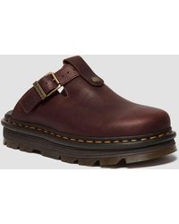 Dr. Martens - Zebzag Rustique Leather Platform Mules - Lyst