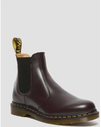 Dr. Martens - 2976 Yellow Stitch Smooth Leather Chelsea Boots - Lyst