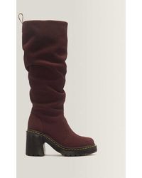 Dr. Martens - Kasey Suede Knee High Heeled Boots - Lyst