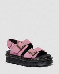 Dr. Martens - Zebzag Suede Platform Sandals - Lyst