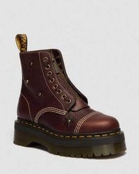 Dr. Martens - Sinclair Flower Grizzly Leather Platform Boots - Lyst