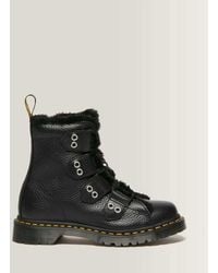 Dr. Martens - 1460 Faux Fur Lined Leather Lace Up Boots - Lyst