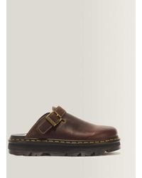 Dr. Martens - Zebzag Crazy Horse Leather Mules - Lyst