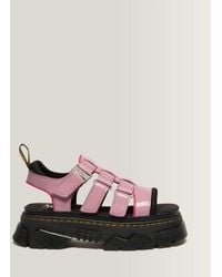 Dr. Martens - Mattison Three Strap Soft Patent Leather Sandals - Lyst