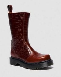 Dr. Martens - Rejena Croc Emboss Leather Boots - Lyst