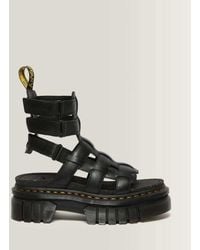 Dr. Martens - Women's Ricki Leather Platform Gladiator Sandals Black - Lyst