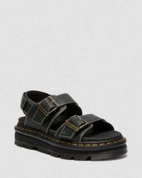 Dr. Martens - Zebzag Crazy Horse Leather Sandals - Lyst