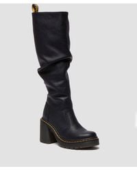Dr. Martens - Kasey Virginia Leather Knee High Heeled Boots - Lyst