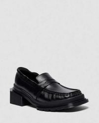 Dr. Martens - Maybole Square Toe Ruched Leather Loafers - Lyst